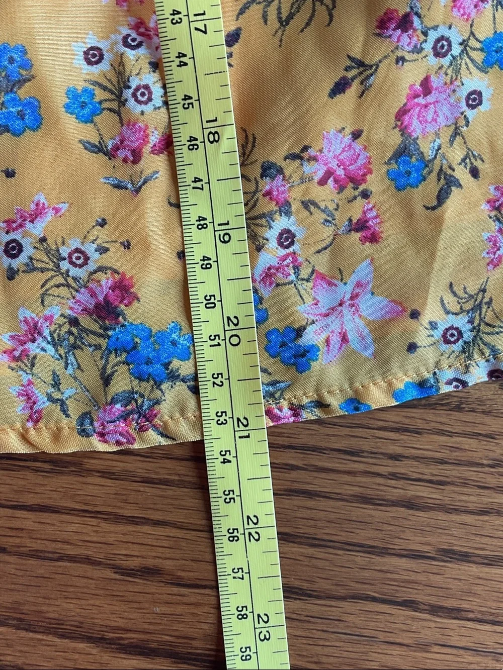 Knitworks Mustard Floral Cold-Shoulder Blouse